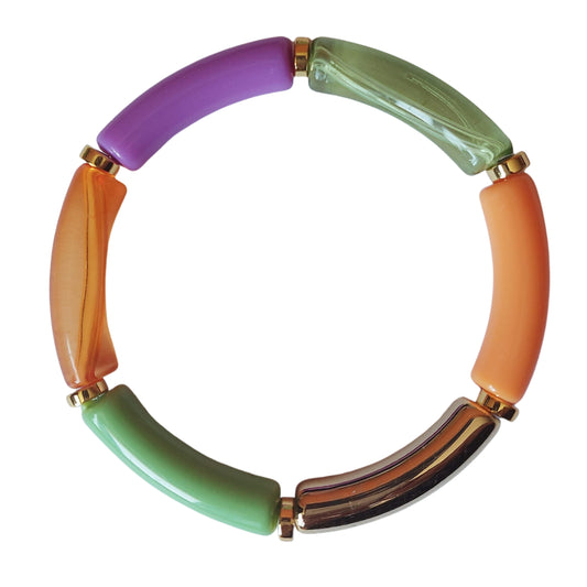 Tube armband - groen/oranje
